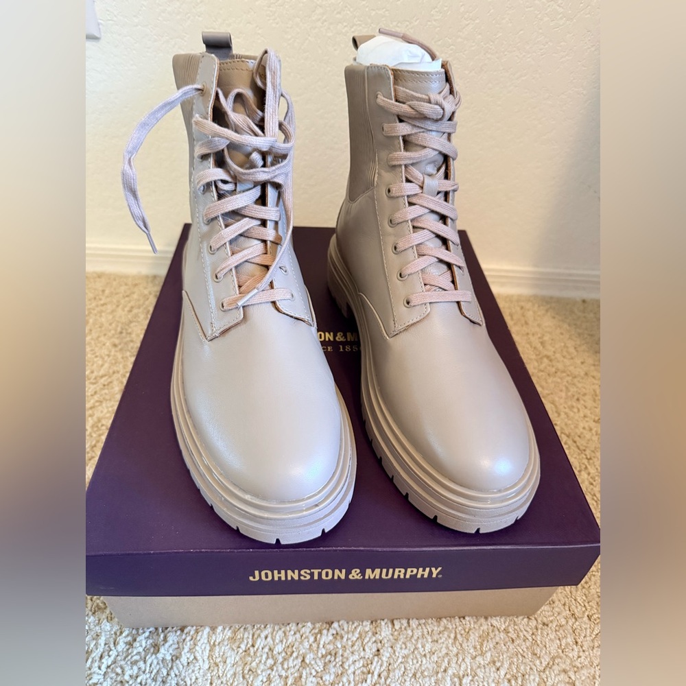 Johnston & Murphy Gore Lace-Up Boot, Sand Nappa, Size 11